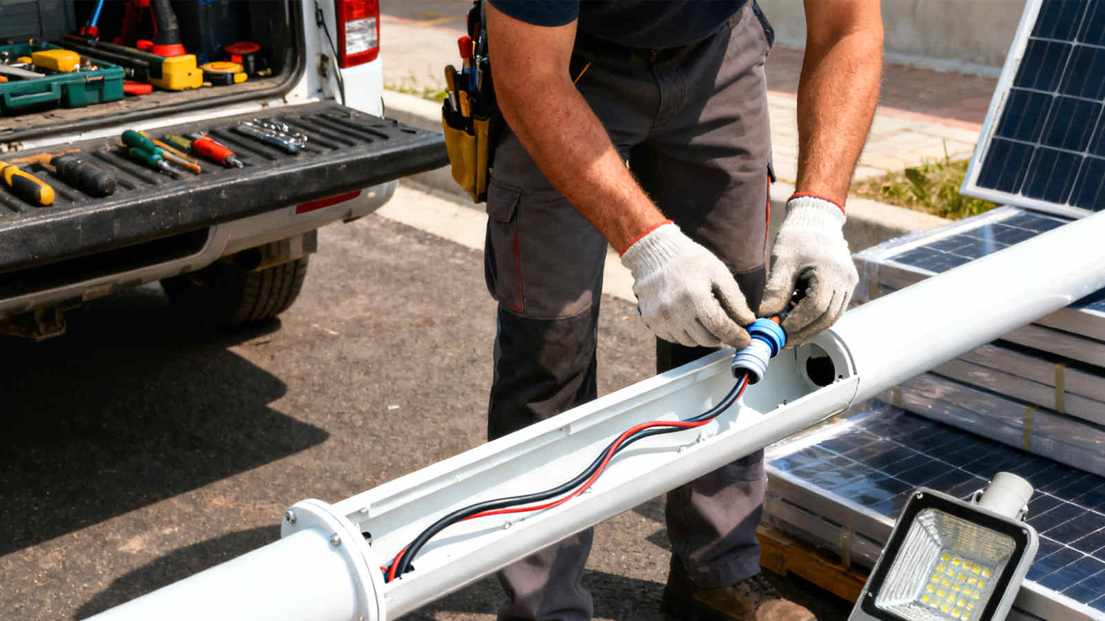 solar street light installation​